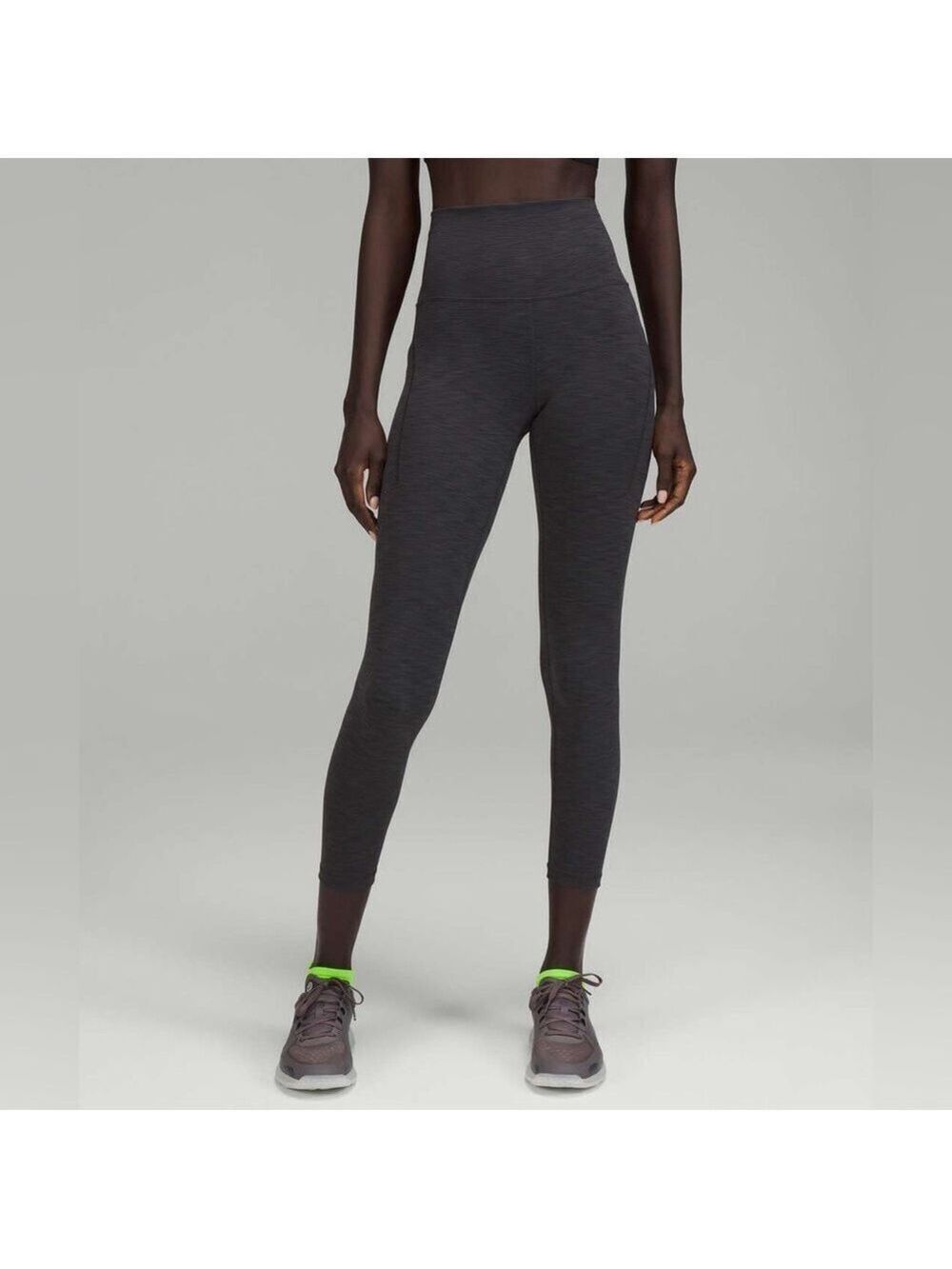 lululemon athletica Charcoal Gray Leggings Size 2 Heather Grey Like New